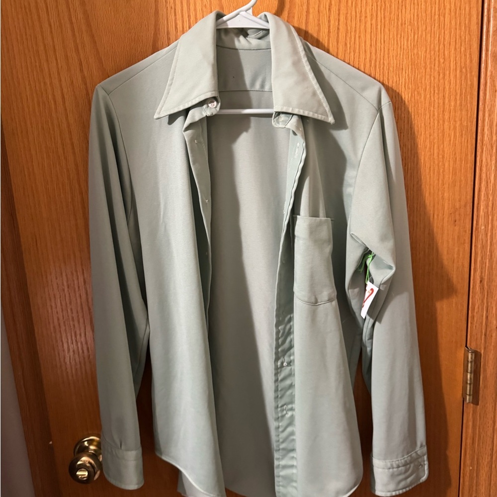 Light Green Button-Up Shirt